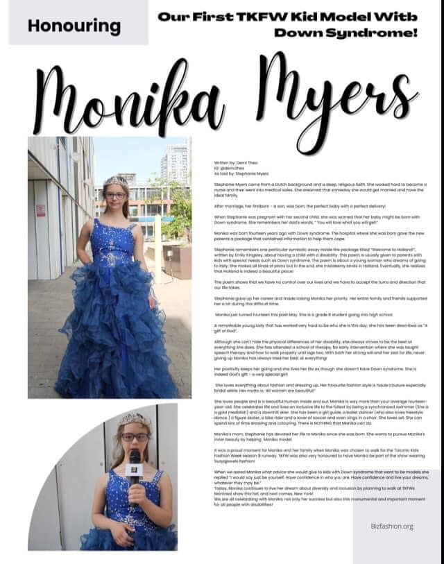 YOUTHDAYGlobal's tweet photo. THANK YOUth Fashion Gala Featured Model Monika Myers..she's brave &amp; beautiful &amp; @youthdayglobal ambassador❣️ The first @lovetkfw model with Down Syndrome for #Fashion Designer @SuzyTamasy at @ONEKINGWEST ❣️ @ShienZutshi
#BePartIt @PeterLinseman @Tylaine @chum1045 #fashionshow https://t.co/WQGiwhlooe