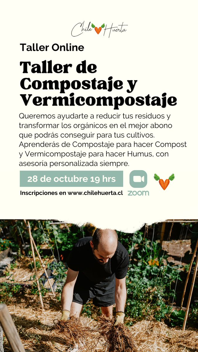 Nos vemos mañana! Aún quedan cupos! chilehuerta.cl/taller-de-comp…