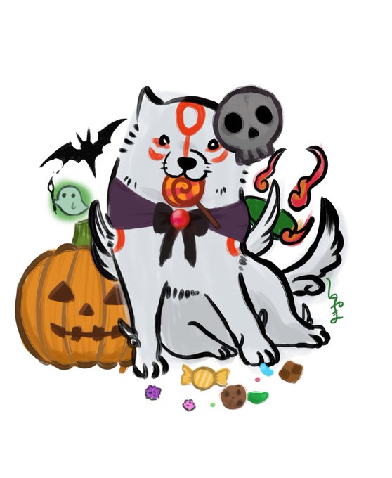 ハロウィンに浮かれぽんちなアイコン描きました。 