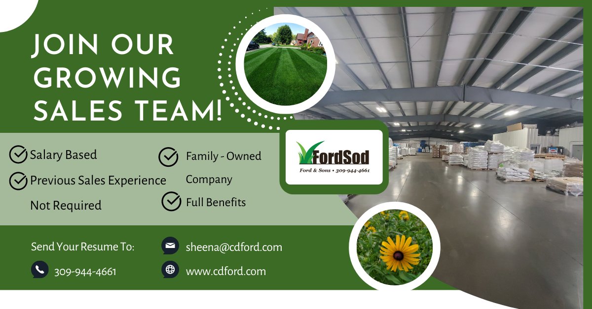 ford_sons's tweet photo. Come join our growing, family-owned company! We are looking to hire an energetic, self-motivated individual to join our outside sales team! https://t.co/navFRT5xRA
