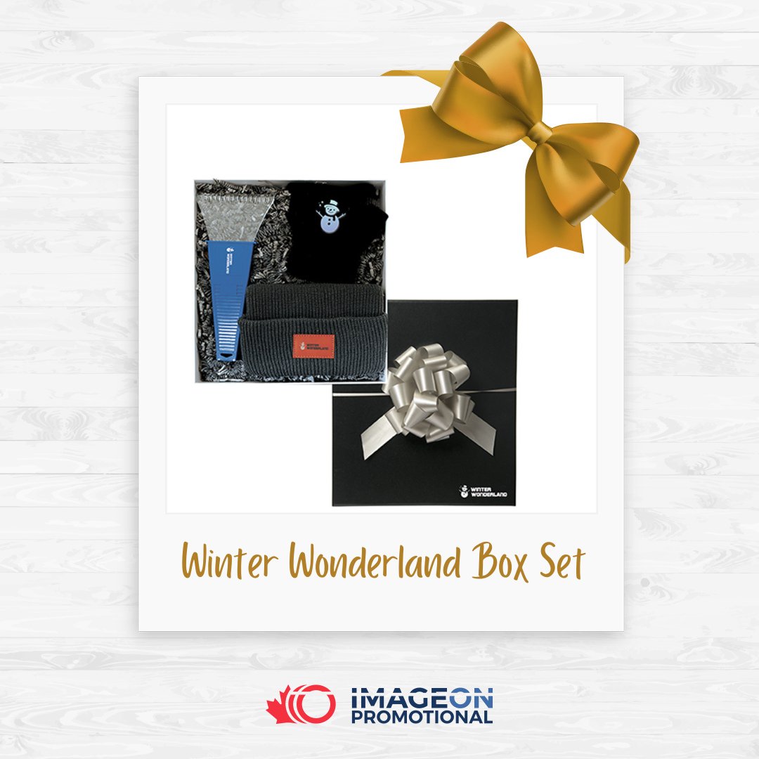 element6io's tweet photo. It's time, friends ... for holiday gift buying that is! Check out this #winterwonderland boxed gift set with touch screen gloves, ice scraper & super cozy toque.
Min order of only 25 & fully customizable.
#holidaygifts #staffgifts #clientgifts #companyswag #swagslayer ❄️☃️ https://t.co/p5FUq4EJkI