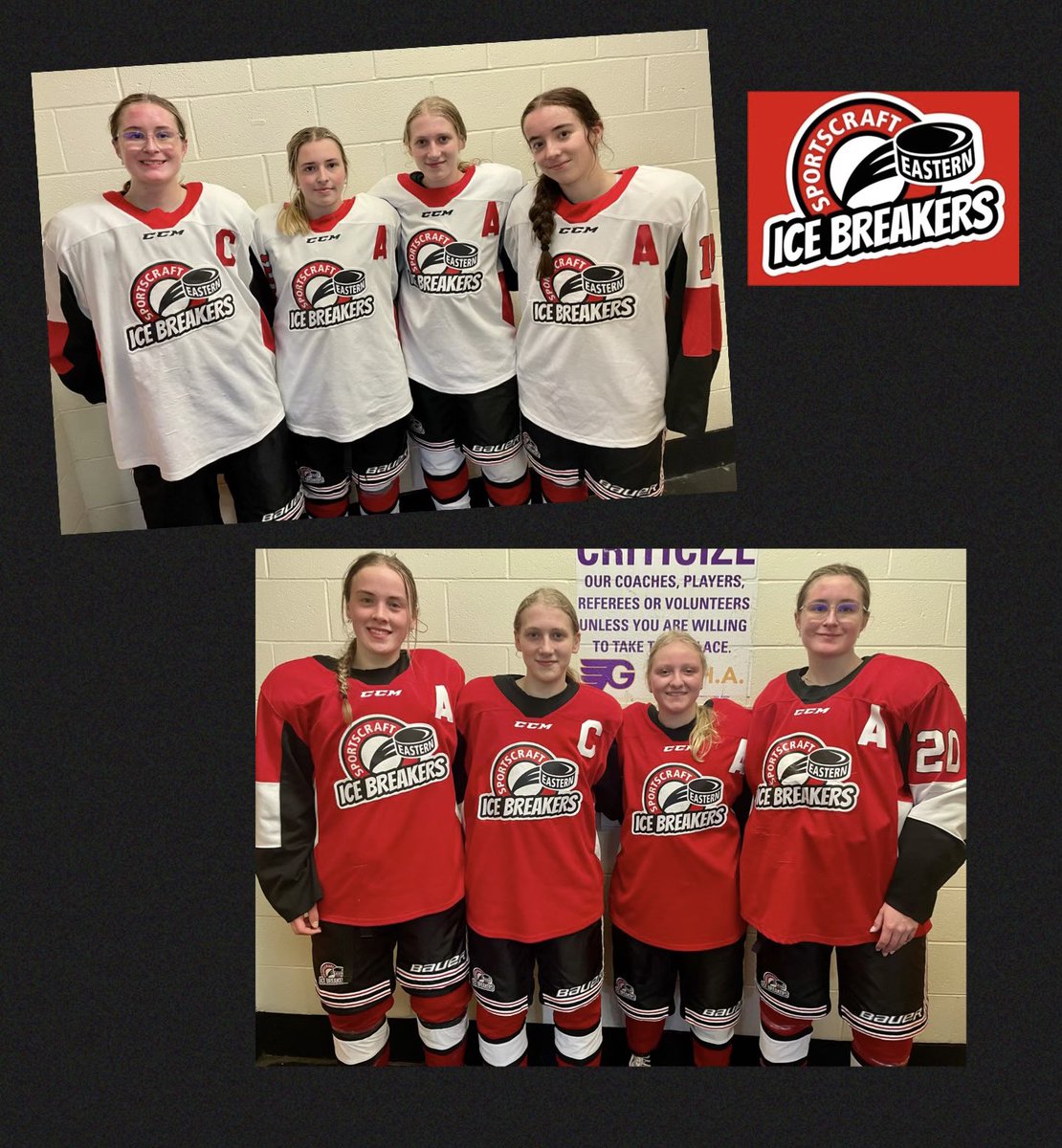 Meet our team leaders for this season!     Captains - Haley Ryan &amp; Julia Butler        Assistants - Emily Stride, Molly Gill, Abby Fleet &amp; Brooklyn Kitchen              Congratulations ladies! 🏒🥅
