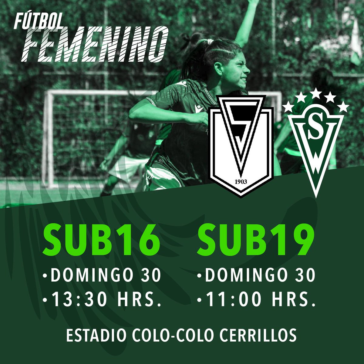 swanderers's tweet photo. #ProgramaciónSW: El fútbol femenino continúa disputando los primeros lugares en las categorías Sub16 y 19 ¡Adelante Decanas! https://t.co/9Rz8cVI6Z8