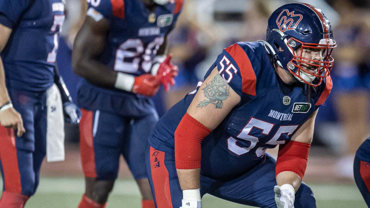 MTLAlouettes's tweet photo. Congratulations to offensive lineman Landon Rice who is our nominee for the Jake Gaudaur Award, which recognizes a Canadian CFL player who demonstrates the attributes of Canada’s veterans: strength, perseverance, courage, comradeship and contribution to Canadian communities https://t.co/s4m6gQagIM