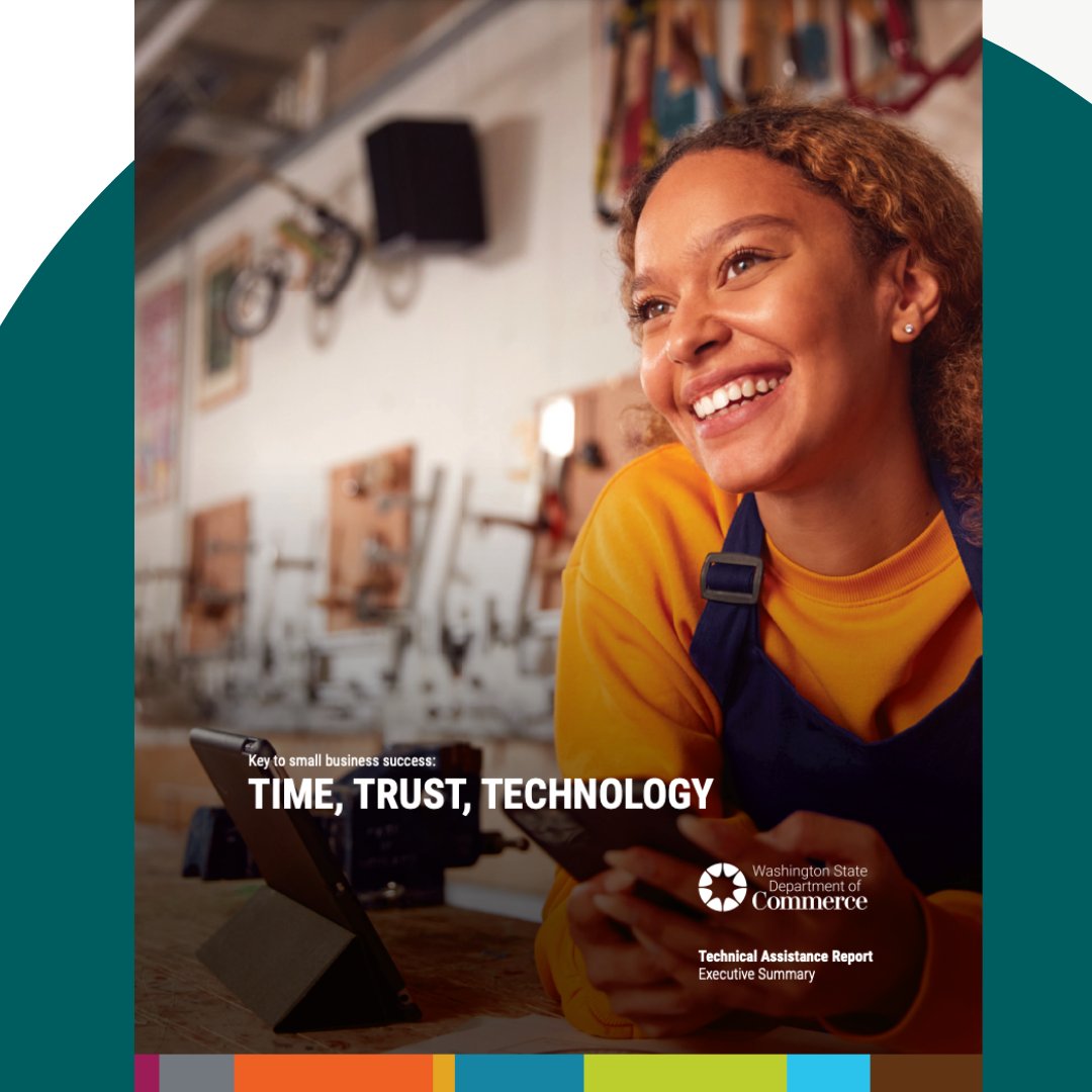 WAStateCommerce's tweet photo. Commerce has released a landmark report outlining support needed for small business success. Time, trust &amp; technology; investments in accessible resources will bolster the WA economy. https://t.co/hTpgzT5ccJ https://t.co/V3N103NLxA
