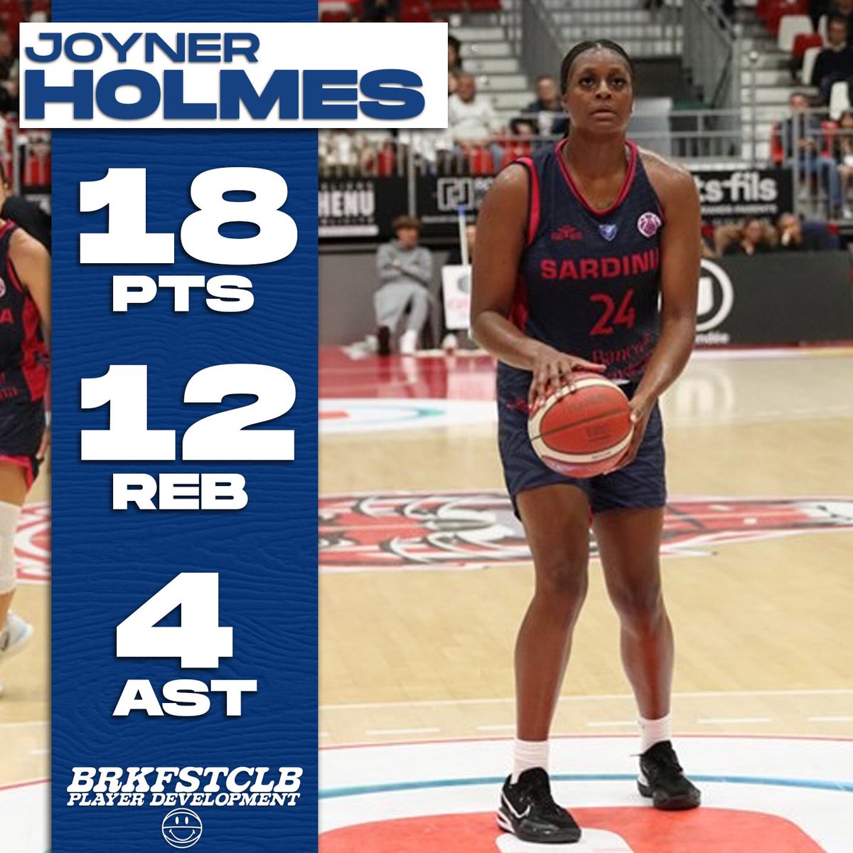 Joyner Holmes (@JoynerH24) With A Nice @EuroCupWomen Double Double Performance Yesterday For @Dinamo_Sassari! #brkfstclb