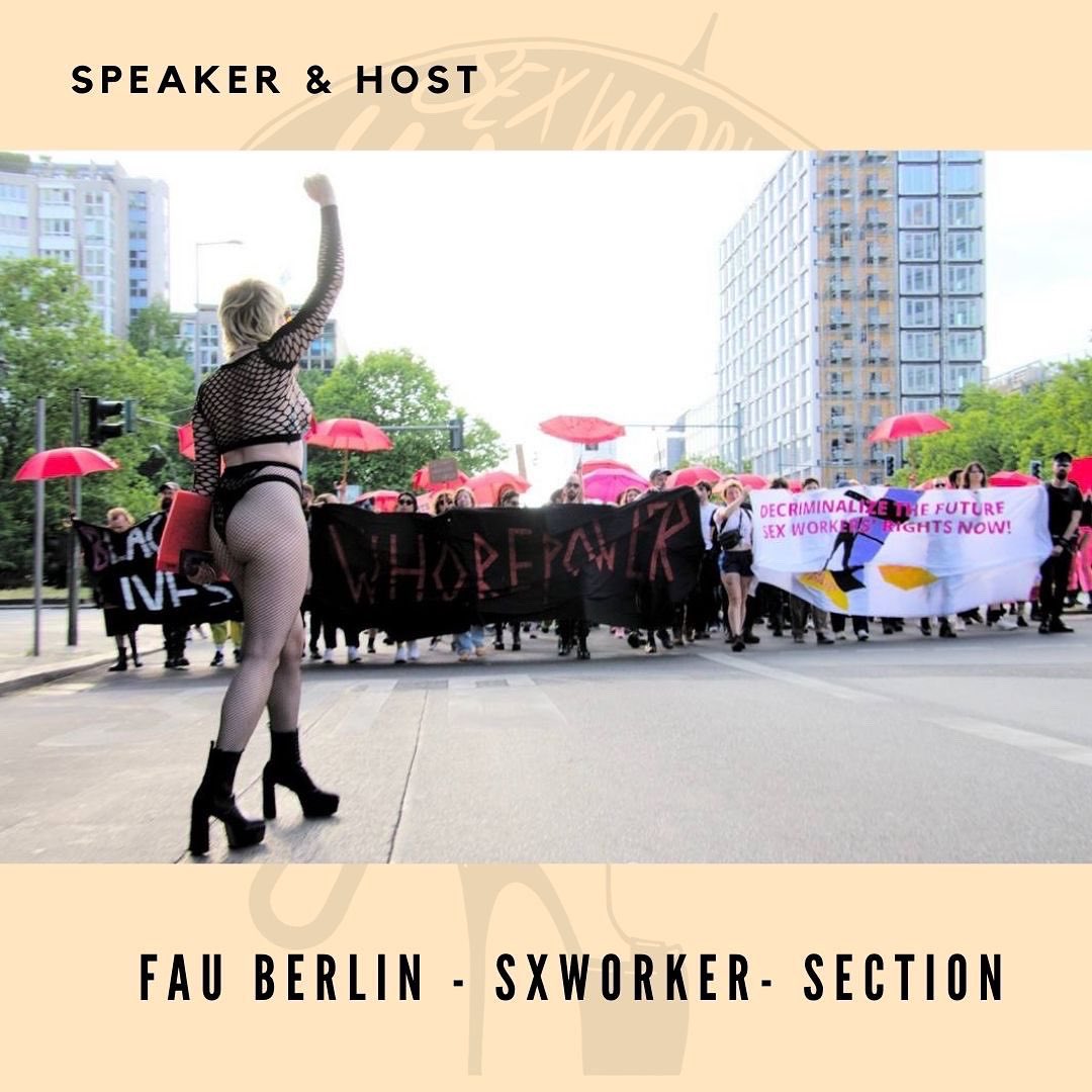 sxworkerunion's tweet photo. Oh look it’s us, your hosts! 💜 Only two more sleeps till our panel @PFFBerlin @so36berlin - we’re excited! #decrim #panel #discussion #berlin https://t.co/n5JiID2oQH