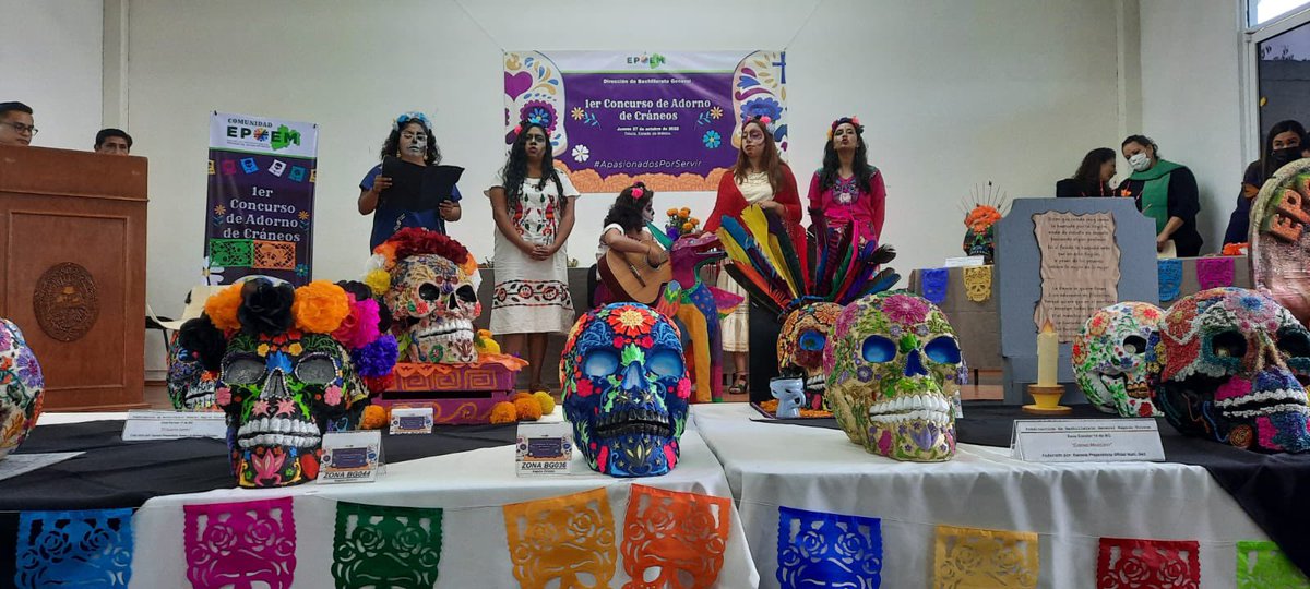 hectorhesilva's tweet photo. Felicidades a las escuelas que dignamente representaron a sus Supervisiones Escolares en el 1er Concurso de de Adorno de Cráneos de @dbg_epoem, y a la @zonabg53 por obtener el primer lugar. https://t.co/u0UvBQjyf9