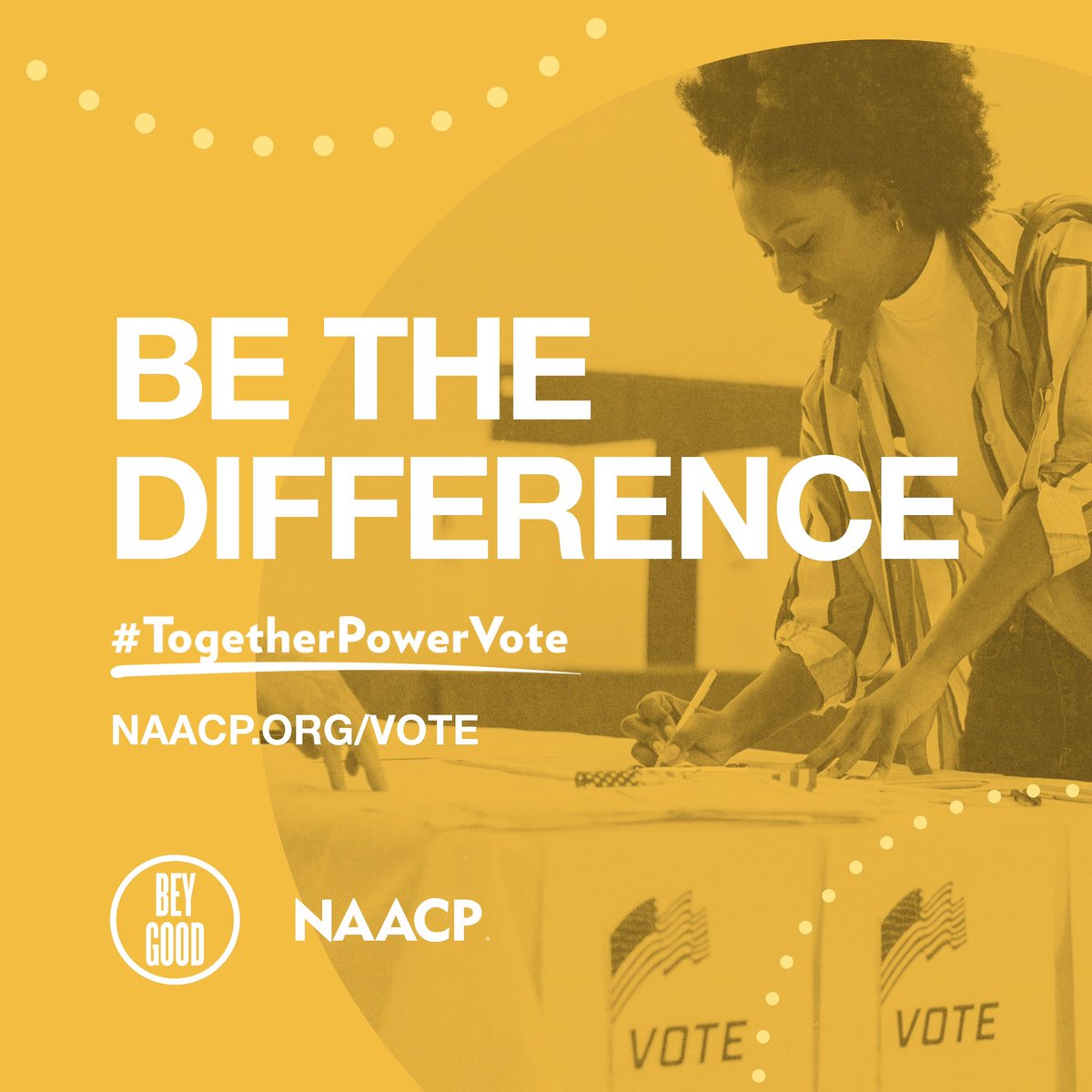 We’re just under two weeks away from Election Day, and we’ve partnered with the @NAACP to help YOU ‘Be the Difference’ this election! For more info about checking your registration status, locating polling places, state voting guides and more visit ➡️ naacp.org/vote