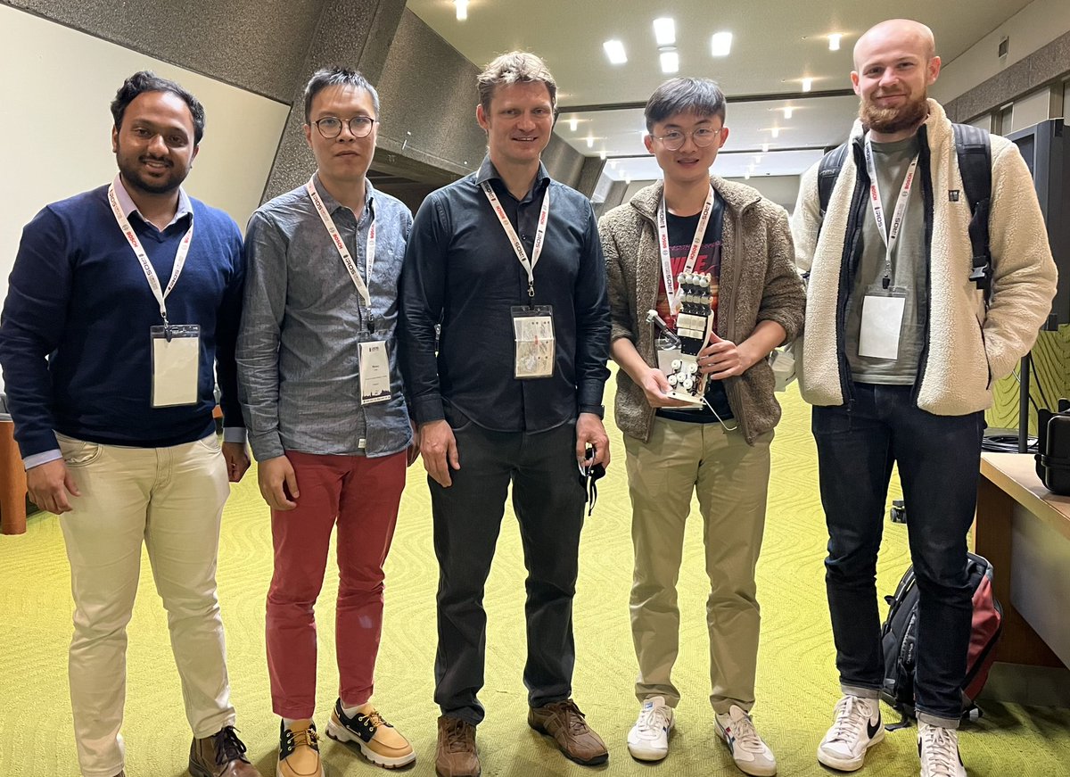 Zachary__Lu's tweet photo. @nathanlepora Very nice to talk to Nathan at the last day of #IROS2022 Fortunately get a chance to show the GTac-Hand and thank you for your time. We were talking about tactile sensors design, applications, multimodality, and even standardisation. Very inspiring conversation. https://t.co/2XBZtviLM2