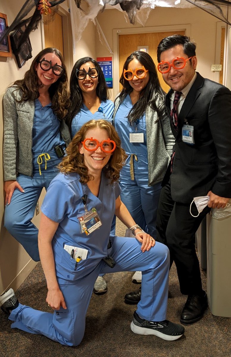 The Stroke Team is excited about their new stylish eye protection! Just in time for Halloween! Featuring Drs. Setter (PGY4), Dr. Bailey, Hooshmand, Itoh (PGY2s) and Dr. Karanam (PGY1 IM). #MayoNeuroResidency