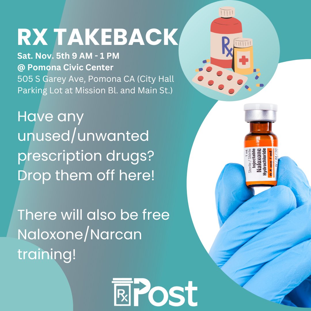Rx_Post's tweet photo. 💊Prevent an overdose, get trained at the Rx TakeBack! 

👉Read our most recent blog to learn more about the use of Naloxone here https://t.co/9IM5k3GGTn

#TwitteRx #independentpharmacy #localpharmacy #pharmacy #pharmacist #pharmacytechnician #CApharm #capharmacy #rxpost https://t.co/DXWBvwwYKU