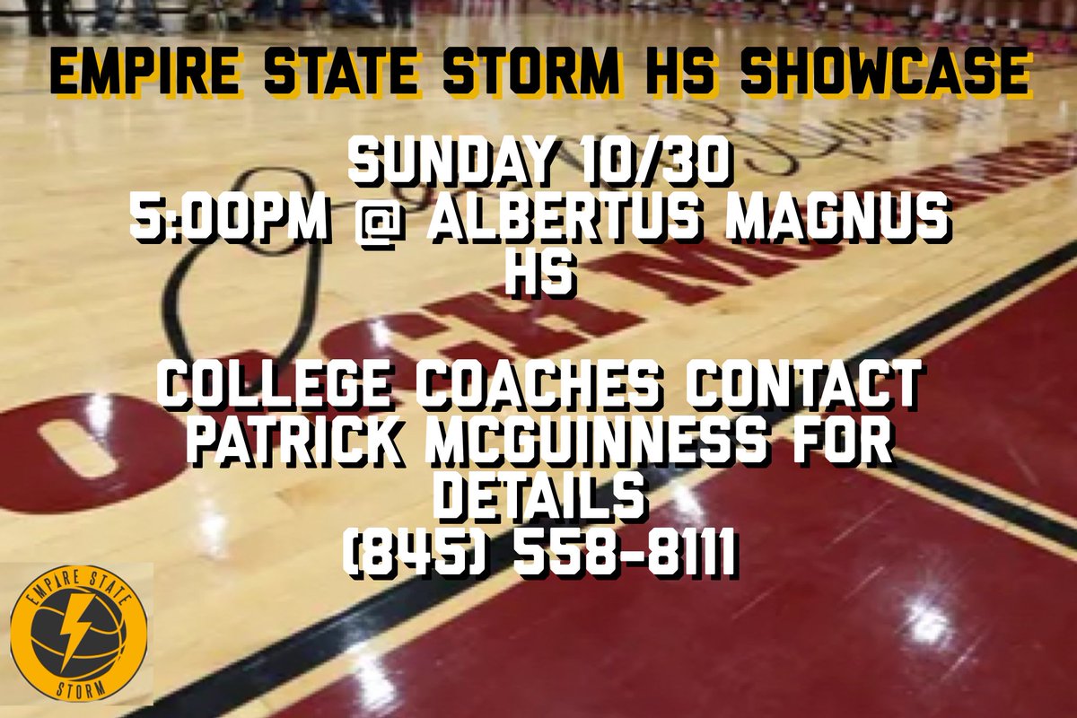 Empire_S8_Storm's tweet photo. Looking forward to watching some of the area’s best go at it Sunday night! @Padtymac10 @lohudinsider @KDJmedia1 @RecruitTheBronx @ZSmart914 https://t.co/XoiuQ91SGc