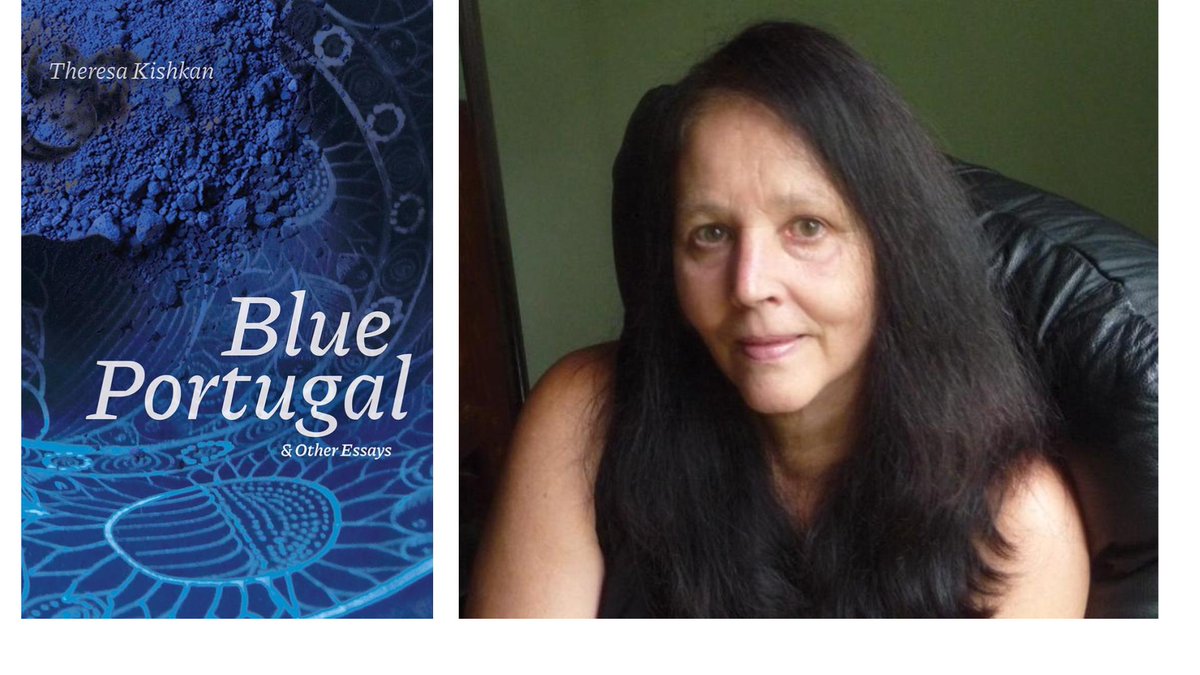 Does your bookcase have a copy of Sarah de Leeuw’s Where It Hurts? Theresa Kishkan’s latest book, BLUE PORTUGAL AND OTHER ESSAYS, would make a perfect neighbour! bit.ly/3oE4FcY @fishgottaswim2 @NeWestPress #indigo #textiles #FamilyHistory #rivers #travel #essays #CNF