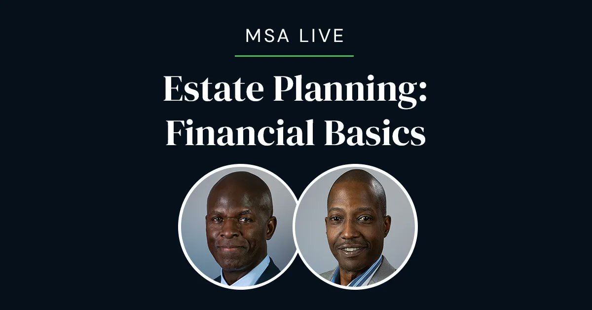 MSAWellness's tweet photo. There's still time to register and join MSA Live's Estate Planning: Financial Basics. Learn how your plan might change as you go through different stages of life, as well as the pros and cons of hiring an attorney. Register at https://t.co/m86z43t07h. #msalive #financialwellbeing https://t.co/N53cY909Xp