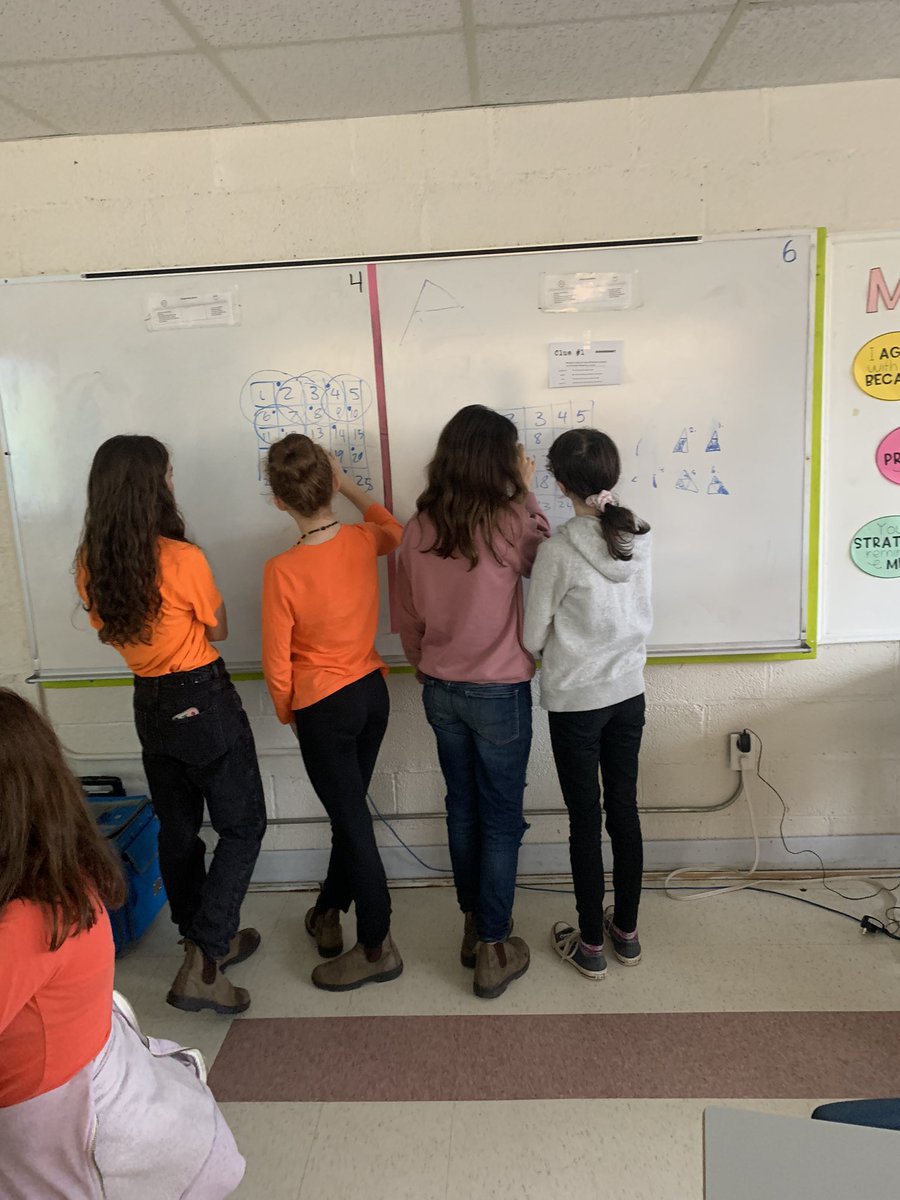 macphee_maggie's tweet photo. But I had a group of 4 ask to do thinking problems INSTEAD which felt like a huge win ๐ @pgliljedahl @KelPower #ccrcemath #thinkingclassrooms https://t.co/a60ocXqEv0