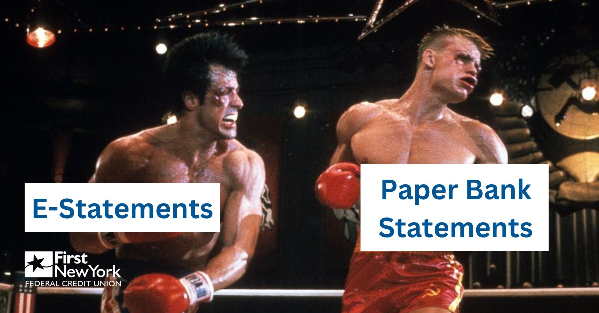 FirstNewYorkFCU's tweet photo. #EStatements vs. #PaperBankStatements

E-Statements are a clear winner:  https://t.co/1HTZ9AktLL

Enroll in e-statements by visiting First OnLine. Click on "e-statements" under the accounts page and follow the simple instructions to enroll. https://t.co/CUKrtwusEn