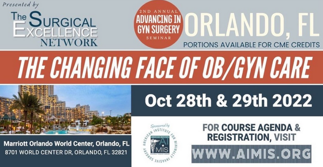 MomentisSurg's tweet photo. We are proud to support the American Institute of Minimally Invasive Surgery’s “The Changing Face of #OBGYN Care: A Survival Course,” presented by The Surgical Excellence Network October 28-29 in Orlando, FL. Find details at https://t.co/AetivWHXHQ #AIMIS https://t.co/DJ6QnzUU6F