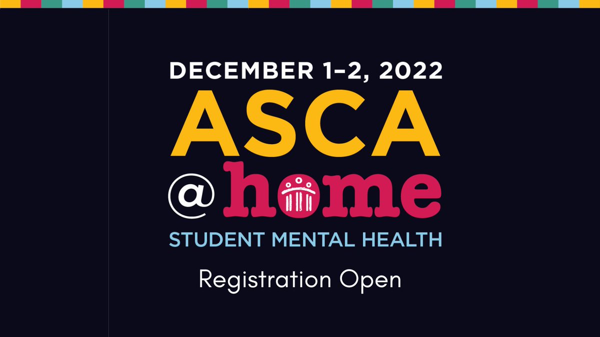 Registration for #ASCAatHome22 is now open! Register here: schoolcounselor.org/ASCAatHome22