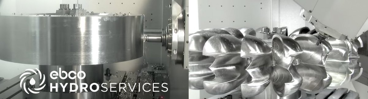 EbcoIndustries's tweet image. Factory shots! 📸
With our DMG 5-axis machine🤩 say goodbye to delayed delivery. We can manufacture the precise geometry of a Pelton runner. #WECANDOITALL #EbcoIndutries #eHS💧 #highperformance #peltonrunners
ebcohydro.com