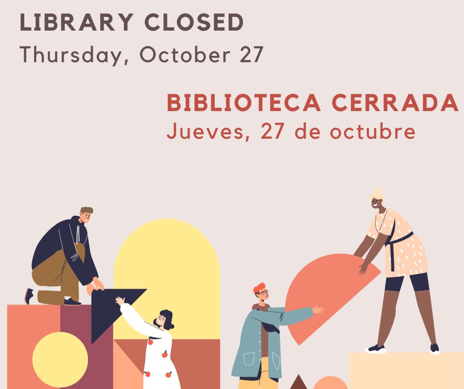 vencolibrary's tweet photo. All Ventura County Library branches will be closed due to an all-staff training Thursday, October 27, 2022 #vcLibraries https://t.co/WPd4kWScNR