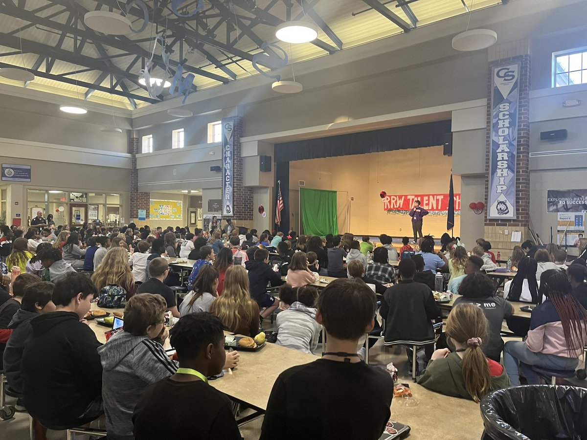 leah_sarantop's tweet photo. @CSMS_Huskies talent show during grade level lunches today and the band starting off our morning with a performance! Red Ribbon week has been a blast! Way to go @CounselingCsms! #CSMSRRW https://t.co/ZavogPPcDZ