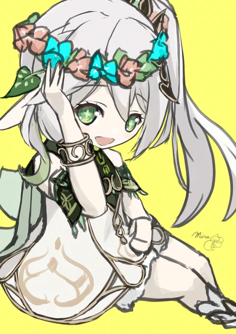 ナヒーダちゃん誕生日だって聞いたので描きました。地味に遅刻しました。#ナヒーダ生誕祭2022 #GenshinImpact 
