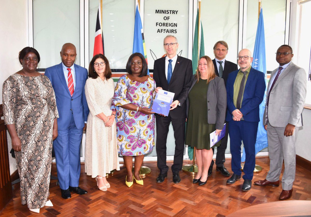 Earlier today before handling over to Dr Alfred Mutua, the new Cabinet Secretary at Ministry of Foreign Affairs, Amb Raychelle Omamo met Mr. Ivan STEFANAC the Chief Election Observer of the European Union, who presented the Final Report of the Election Observation Mission.