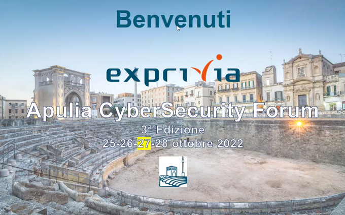 'Autenticazione SPID'
In diretta @gtroianello, Senior Security Consultant – @Exprivia_Italy 

#CyberSecMonth #CyberSecMonth2022 #ThinkB4UClick #ApuliaCybersecurityForum #ECSM #ECSMBari 
exprivia.it/it-tile-apulia…