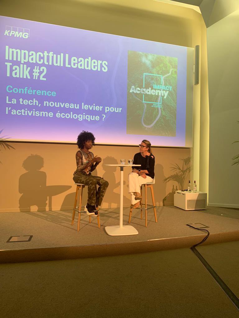 Innamodja's tweet photo. This morning I was invited by @KPMG_France to be their guest speaker for their Impactful Leaders talk. I was very excited to talk about our work &amp; mission at @CodeGreen_nft , &amp; how we create a positive impact for The Planet on the blockchain &amp; web3 💚
Bye Paris 👾✨ https://t.co/zLSUfq3gGP