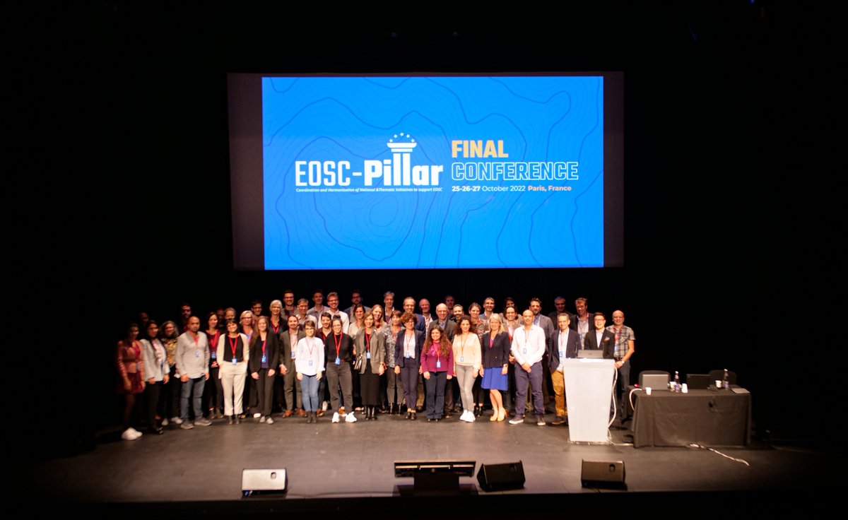 RobCarrilloEU's tweet photo. This week, we organised the @EoscPillar Final Conference &amp; spoke at the Bibliothèque nationale de France. Years of work have generated impact &amp; ensures  integration and contribution of Austria, Belgium, France, Germany &amp; Italy into #EOSC. See the results: https://t.co/YnYmMfra9G https://t.co/pWdkp0WMiV