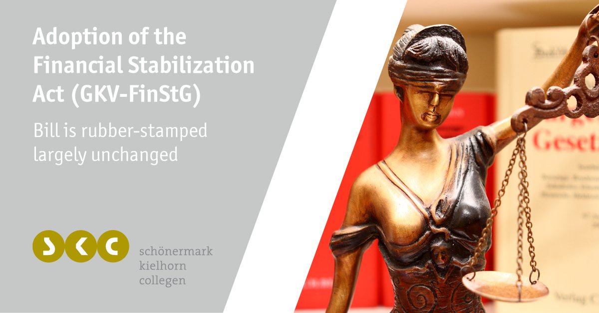 What are the most relevant adjustments of the Act to Stabilize the Finances of Statutory Health Insurance (#GKV-FinStG) for pharmaceutical companies? Find our clear summary here: skc-beratung.de/insights/blog/… #orphandrugs #benefitassessment #marketaccess #AMNOG