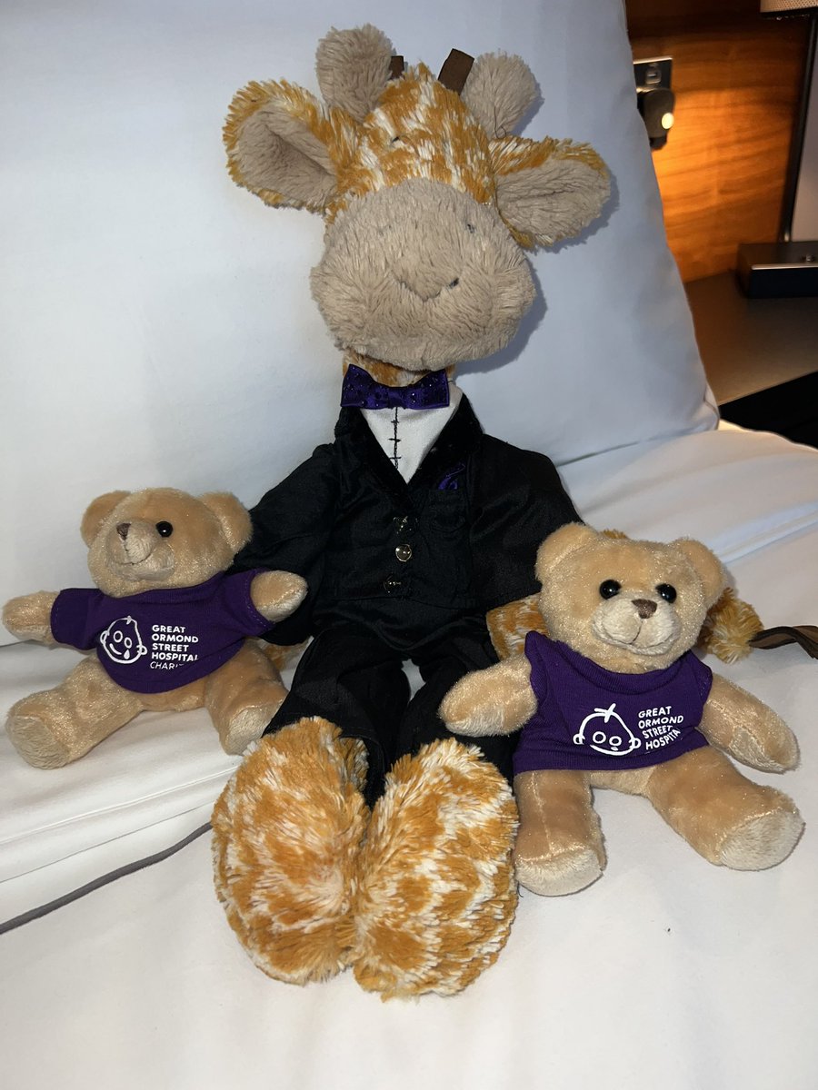 GOSHCharity's tweet photo. Will you be tuning in to the @PrideOfBritain Awards tonight on @ITV at 8pm? You might spot the very dapper Geoffrey, as @Giraffesontour are up for a fundraising award! Best of luck and thank you for all your amazing fundraising efforts for GOSH Charity 💜 https://t.co/5KxWI4XZTH