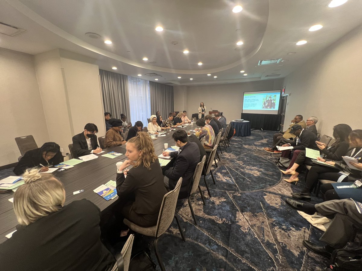 Presenting now ✨<a href="/ECMCFoundation/">ECMC Foundation</a>’s <a href="/AmberMAngel/">Amber Angel</a> speaking to a group of student trustees on the power of student voice and the critical importance of investing in the success of single mother students. Always moved by her story #ACCT2022