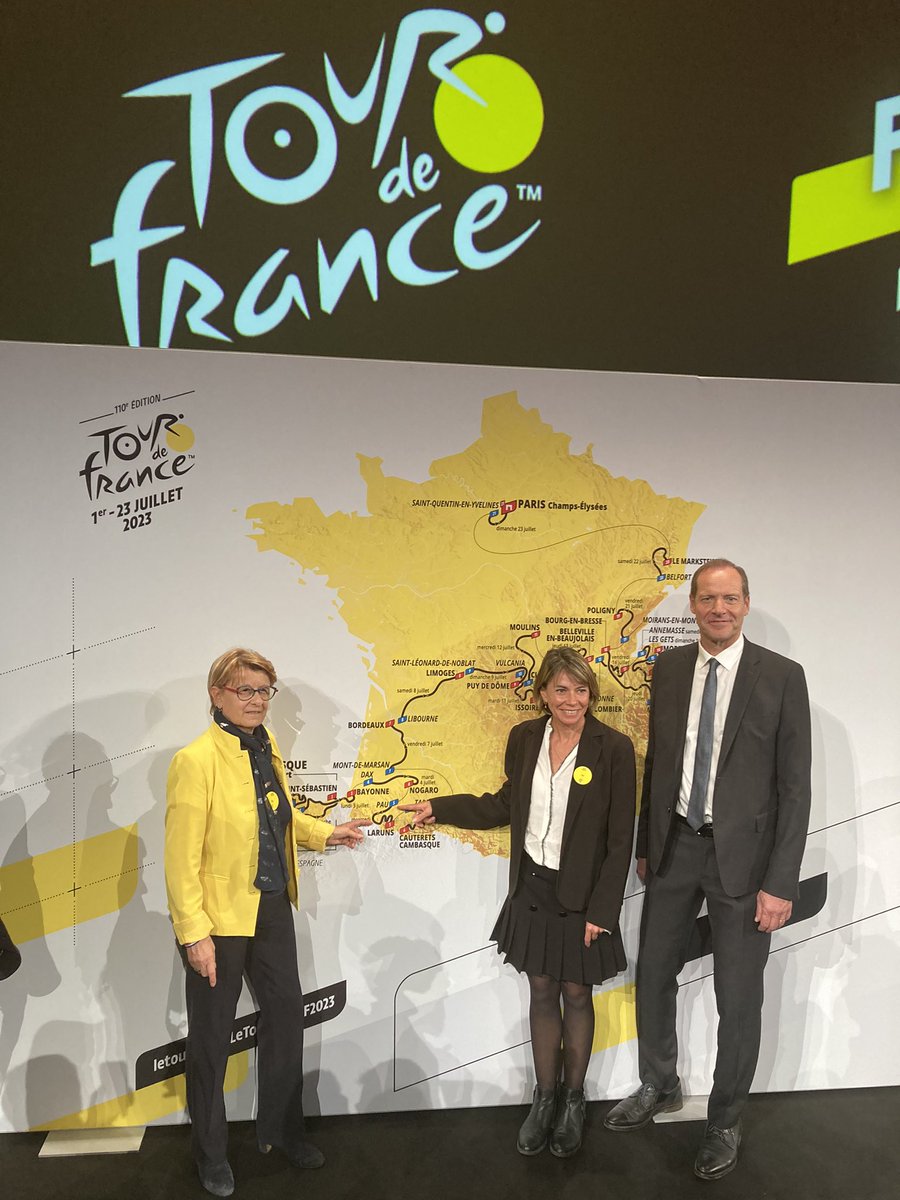 Elisabeth Chevanne (@brachetchevanne) on Twitter photo Magnifique présentation du Tour de France Femmes et Hommes.
Vivement 2023 pour accueillir ces cyclistes femmes et hommes dans nos chers Pyrénées, notre Sud Ouest et Pau❤️.
Merci <a href="/amaurysport/">A.S.O.</a> <a href="/LeTourFemmes/">Le Tour de France Femmes avec Zwift</a> <a href="/LeTour/">Tour de France™</a> Magnifique présentation du Tour de France Femmes et Hommes.
Vivement 2023 pour accueillir ces cyclistes femmes et hommes dans nos chers Pyrénées, notre Sud Ouest et Pau❤️.
Merci <a href="/amaurysport/">A.S.O.</a> <a href="/LeTourFemmes/">Le Tour de France Femmes avec Zwift</a> <a href="/LeTour/">Tour de France™</a>