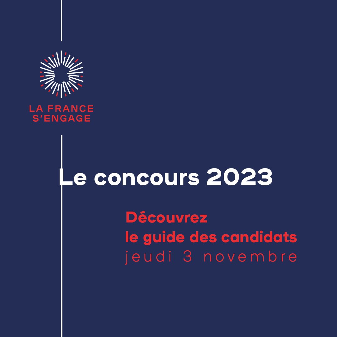 📅 Le concours 2023 de #LaFrancesengage ouvrira le 3 janvier prochain. Toute notre équipe est mobilisée pour accompagner les structures candidates 💪 Rendez-vous dès la semaine prochaine pour découvrir le guide du candidat 2023 🎯