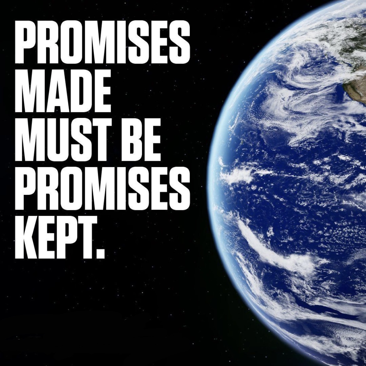 COP26's tweet photo. 🌎 197 leaders
🗓️ 13 days
📜 1 agreement

Nearly one year ago, countries came together at #COP26 to forge the #GlasgowClimatePact.

We can't afford to delay action to keep 1.5°C alive.

At #COP27, the promises made in Glasgow must be promises kept.