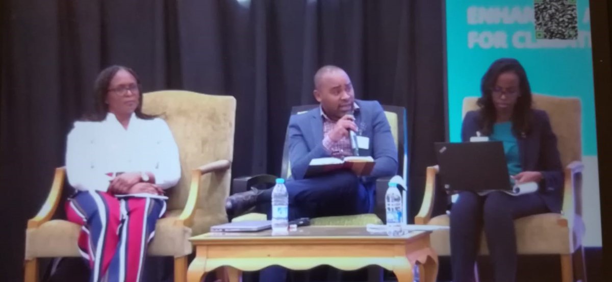 robertmuthami's tweet photo. Was glad to participate in a panel on the challenges and opportunities for climate finance in Africa during the ongoing 10th Conference on Climate Change and Development in Africa (#CCDAX) in Windhoek, Namibia. https://t.co/jOsmzdCfZB