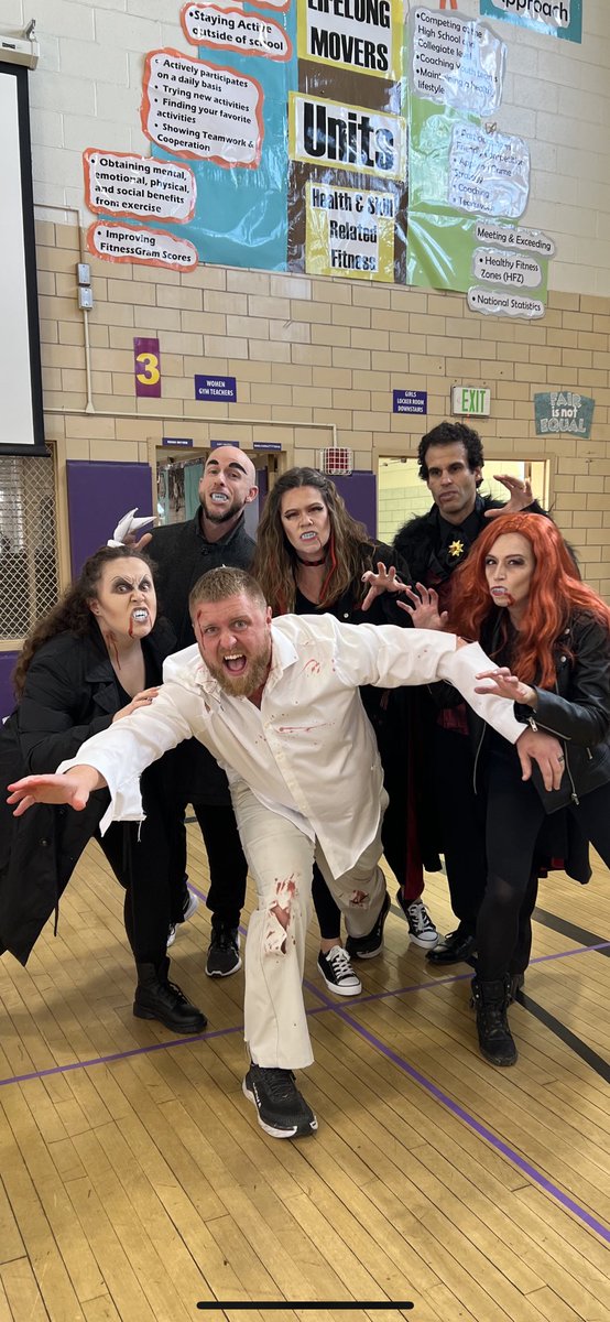 ArbutusHealthPE's tweet photo. Happy Halloween from the #ArbutusMiddle Health/PE team! @moniqueswirl @ArbutusMS https://t.co/PsYkwkNu5F