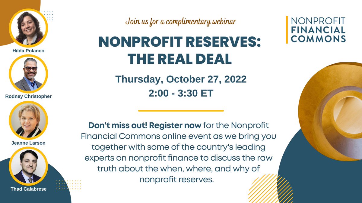 Very excited about this first public event of the new Nonprofit Financial Commons. Click the link to register now bit.ly/3zkLxpX <a href="/NVSQuarterly/">NVSQ Journal</a> <a href="/emilyroseman1/">Emily Roseman</a> a nonprofit myth busting panel