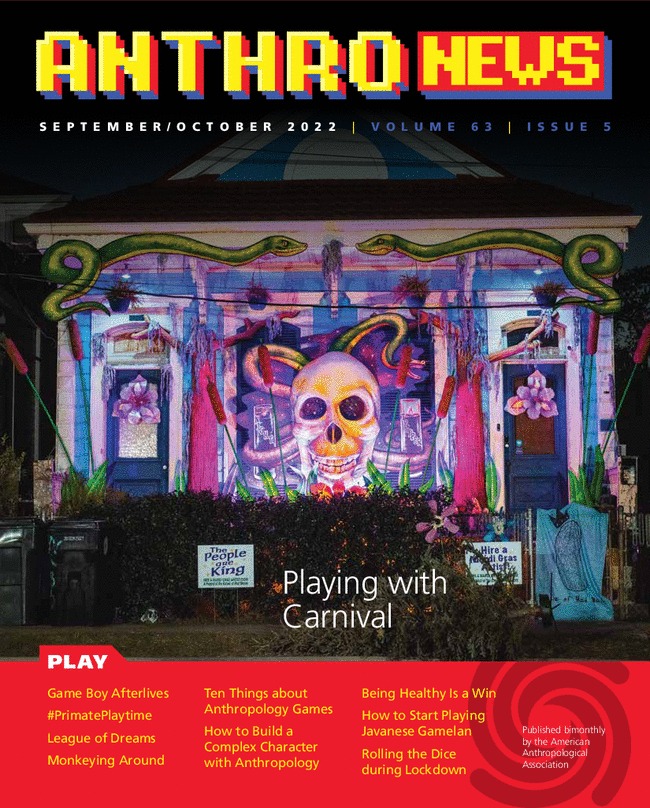 Happy to say that @rhrphotography and I made the front cover of @news4anthros with our photo essay on Playing with Carnival, all about #HouseFloats! #mardigras2021 anthropology-news.org/articles/playi…