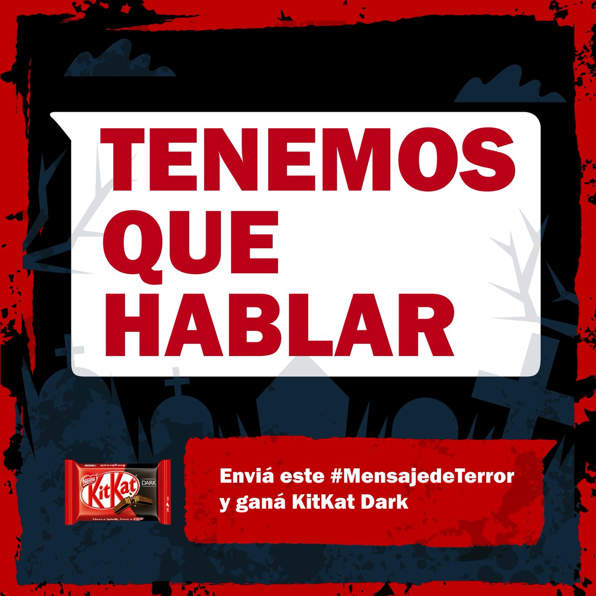 KitKatPy's tweet photo. Los #MensajesDeTerror invaden las redes 👻
Envía 1 de estos 3  mensajes a la persona que elijas, segui con la broma. Subí a tu cuenta el screenshot de la conversación y estás participando 😉 https://t.co/NukcPhNCRe
