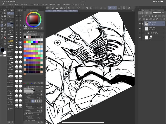 女の子描くつもりがチェンソーマン描いてた 