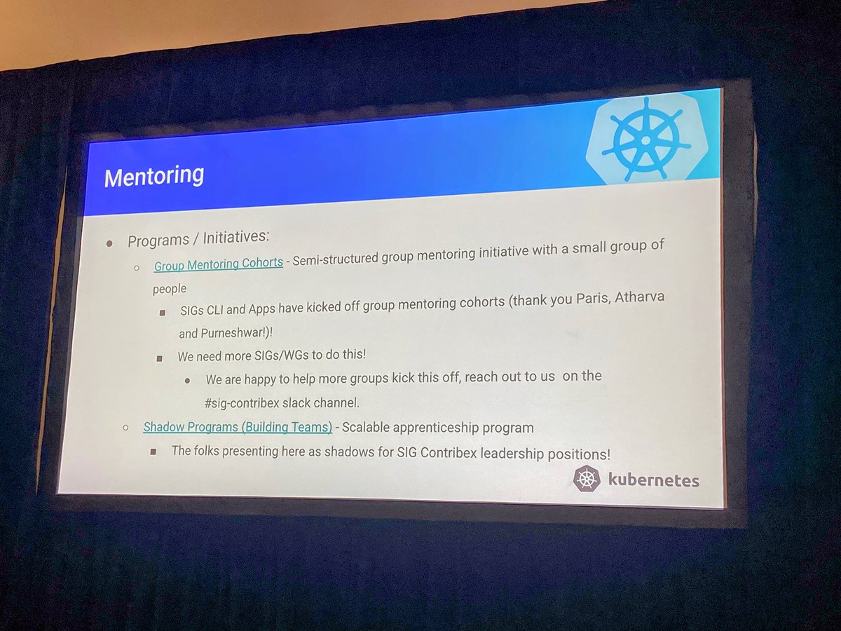 .<a href="/theonlynabarun/">nabarun</a>, <a href="/MadhavJivrajani/">Madhav Jivrajani</a> and <a href="/kaslinfields/">Kaslin Fields</a> are talking about recent mentoring and GitHub automation updates in the k8s project at #KubeCon