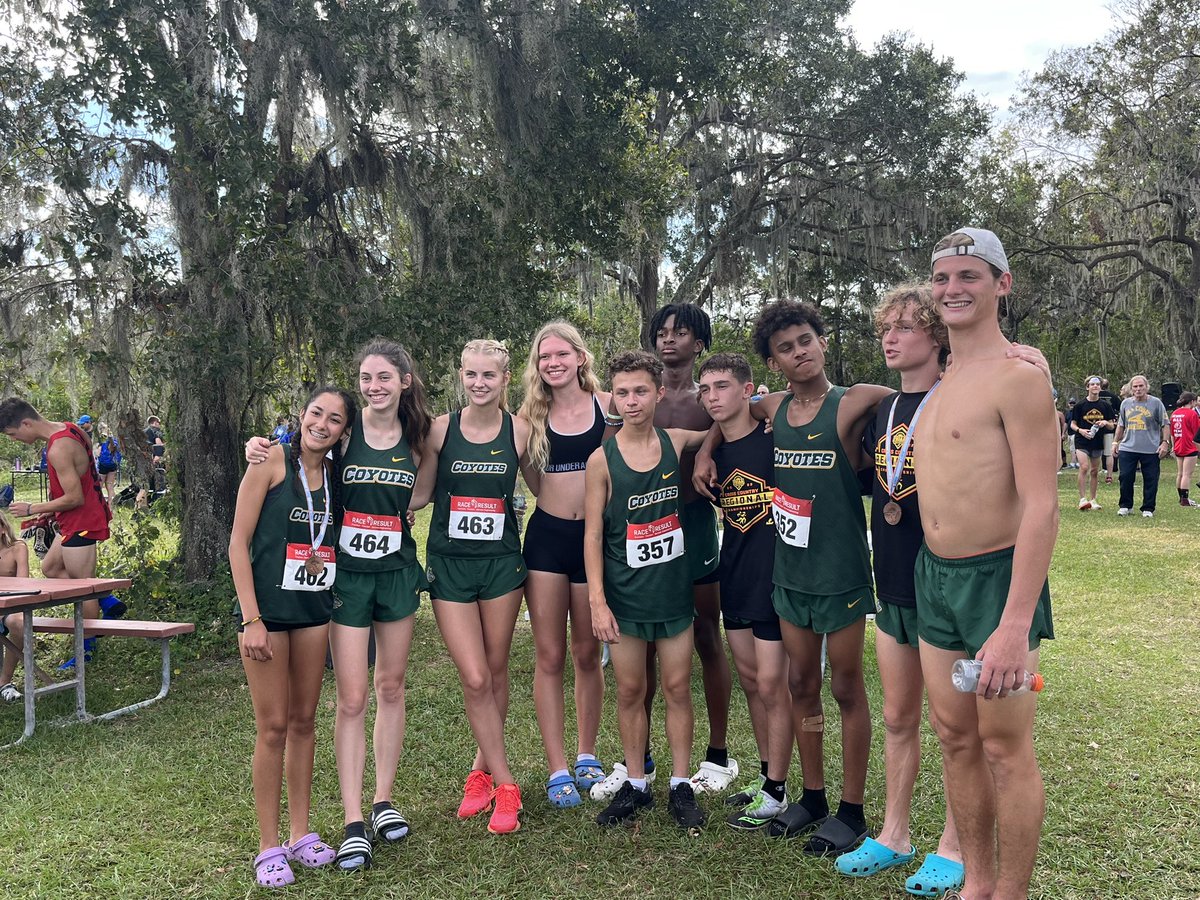 Congratulations to the boys and girls cross country teams at their regional meet. Your two state qualifiers and top 10 finishers are Dylan Powell 4th and Carlie Ortiz 5th. Great season Coyotes and good luck at state! <a href="/TheCoyoteWay/">CypressCreek</a> <a href="/CCHS_Sport/">Cypress Creek High School Athletics</a>