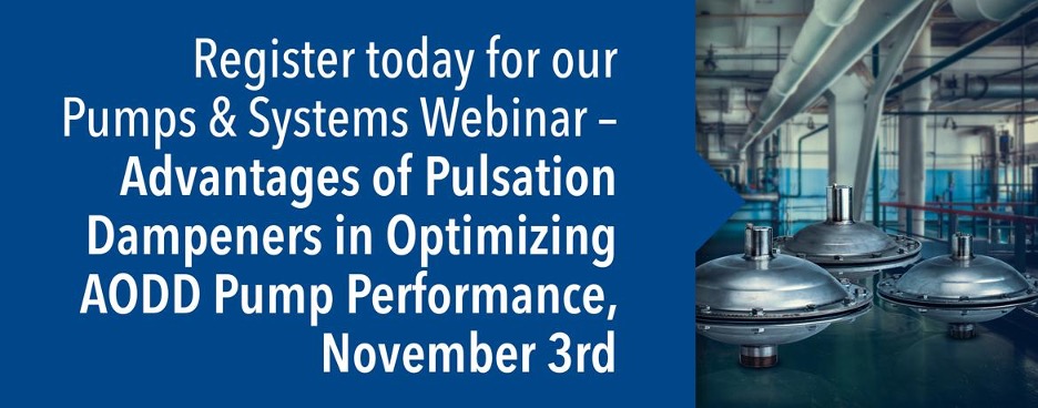 WildenPump's tweet photo. Curious about how pulsation dampeners can benefit your #AODD #pump applications? Register to attend our #Wilden webinar on Nov. 3! Together with @PumpsSystemsMag, we'll discuss the advantages of utilizing pulsation dampeners. #WildenEfficient #PSGDover
https://t.co/ISGUQghMGP https://t.co/kDJnCcZ11k
