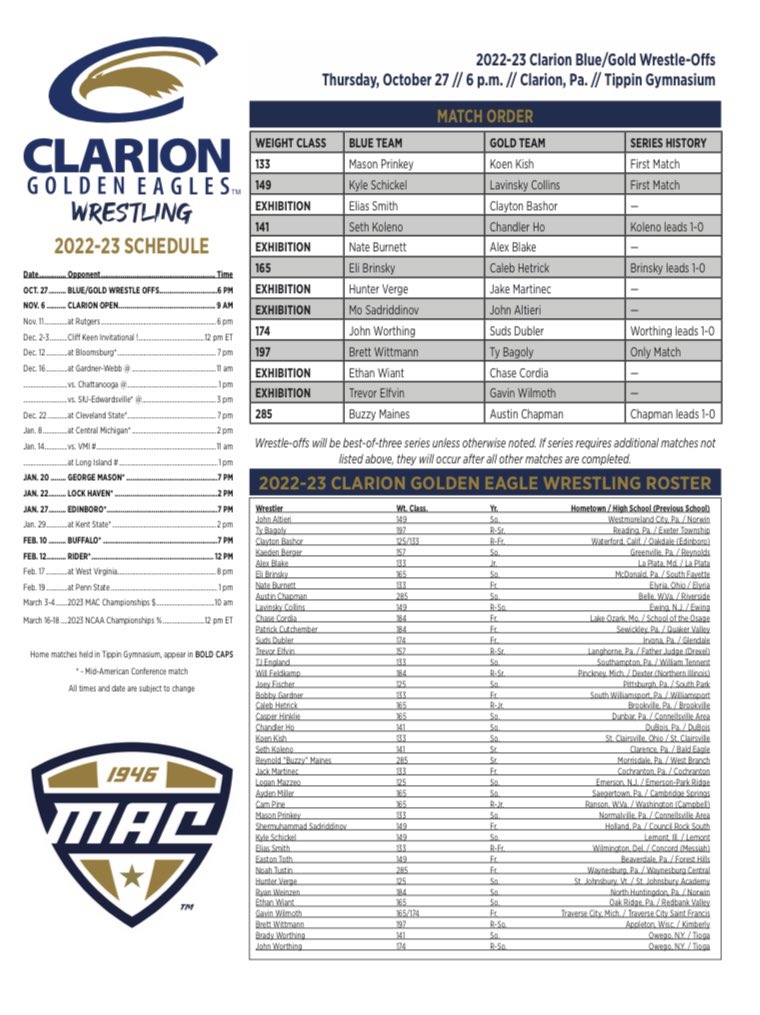 Clarion Wrestling tweet media
