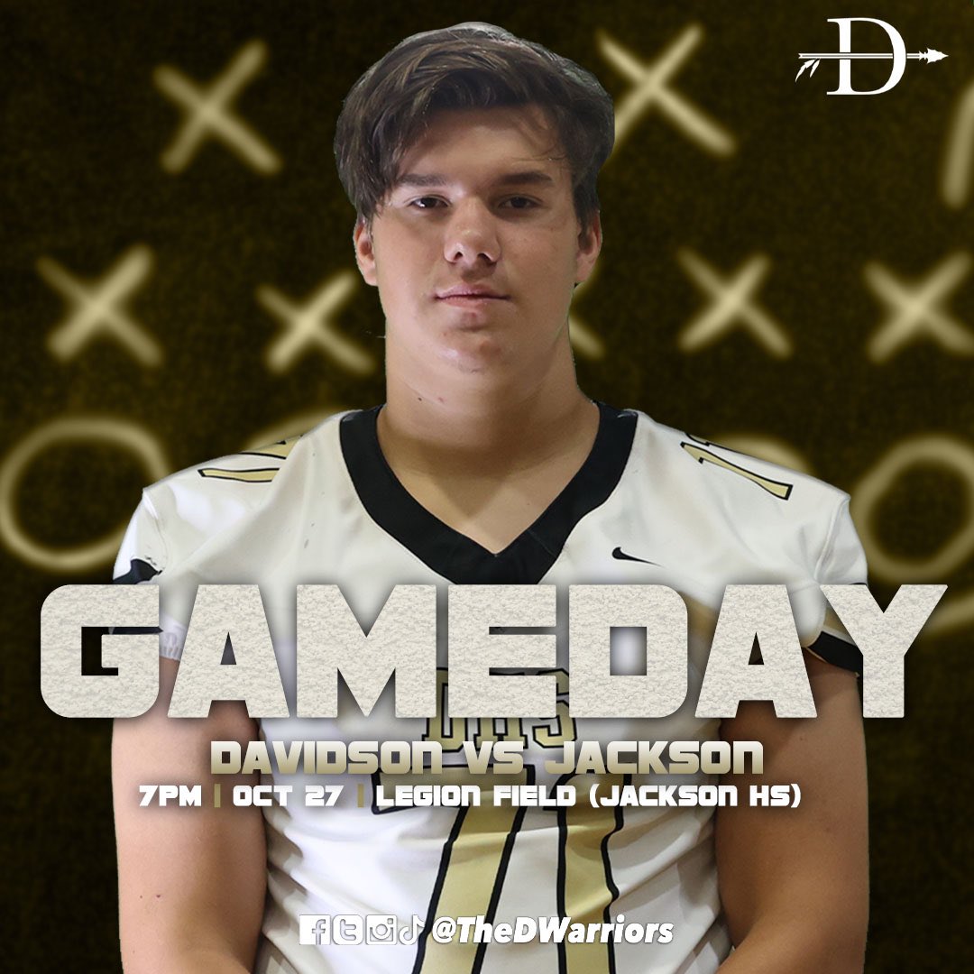 TheDWarriors's tweet photo. It all comes down to this!

🏈 vs Jackson 7pm

🏟 Legion Field (Jackson HS)

🎟 Tickets https://t.co/oj36U92d7C
#Davidson #Warriors #DavidsonDifference https://t.co/qNLnRK1mrR