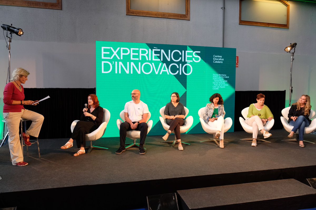 <a href="/MNACTEC/">Museu Ciència Cat</a> <a href="/JoanCuevas/">Joan Cuevas 🎗</a> 🔎 Els centres educatius presenten les seves experiències d'innovació #digiSTEAM. Són projectes vinculats al medi ambient, la robòtica i la globalització. <a href="/MontsenyEscola/">Escola Montseny</a> <a href="/insjc3/">Institut Jaume Cabré</a> <a href="/IEDMangrane/">IE Daniel Mangrané</a> @santgervasicoop <a href="/VedrunaPrats/">Vedruna Prats Palafrugell</a> <a href="/cesirecat/">CESIRE</a>