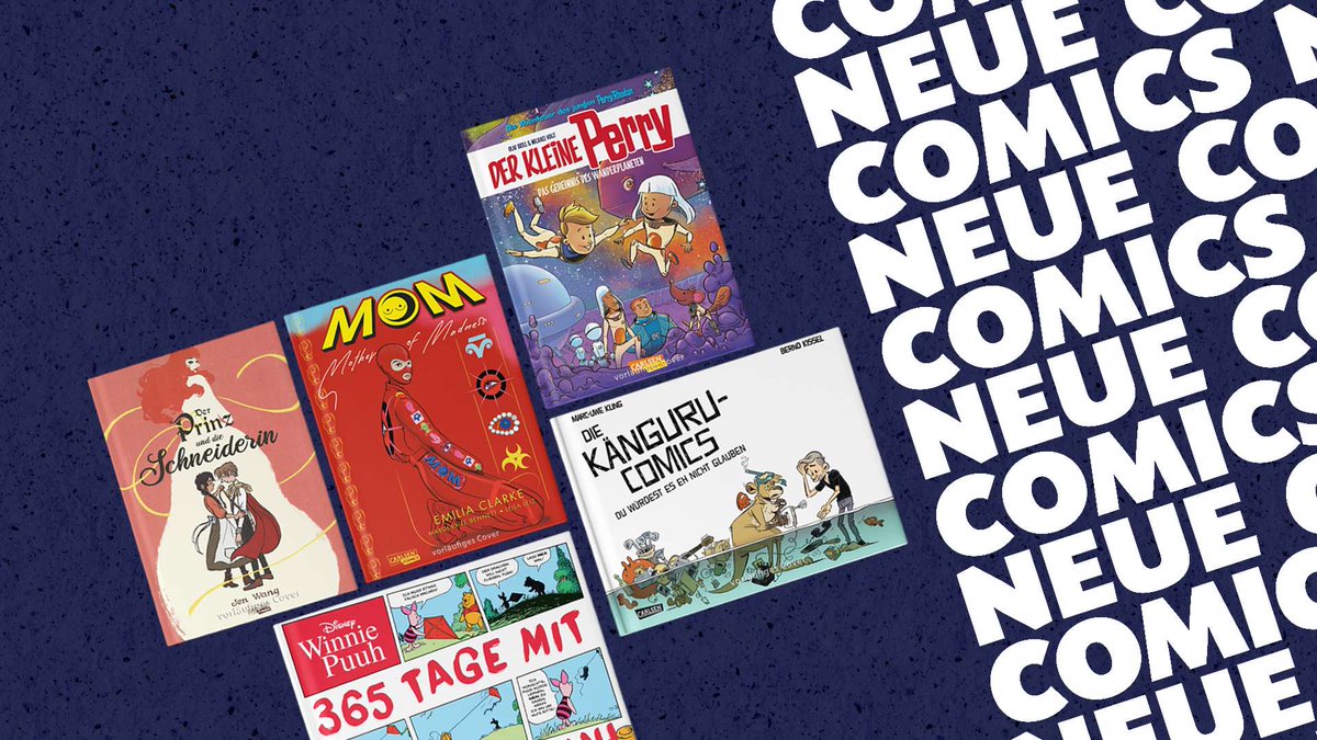 Unser neues #Comic-Programm ab April 23 steht fest! Freut euch auf viele Highlights, darunter #PerryRhodan als Comic für Kids, das Comic-Debüt von GoT-Schauspielerin #EmiliaClarke und den zweiten Band der 'Känguru-Comics' von @realMarcUwe. Alle Titel: carlsen.de/comics/das-car…